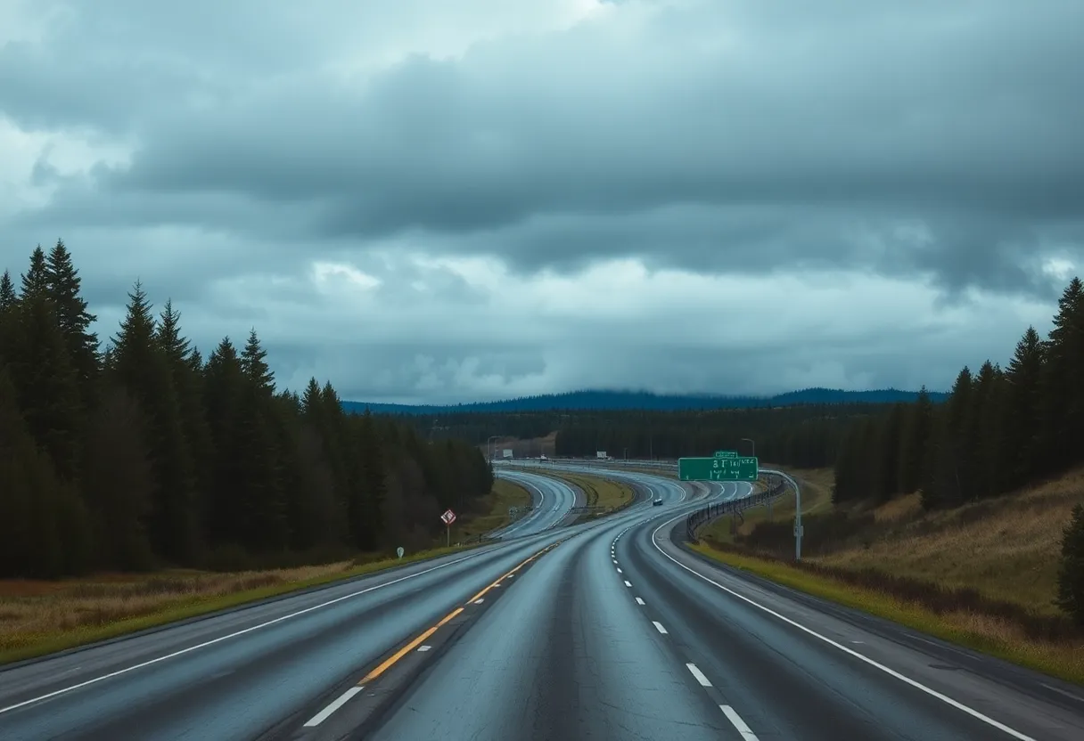 Scenic view of Interstate 5 in Oregon