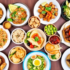 Culinary offerings from new San Diego restaurants including sushi, tacos, and brunch dishes.