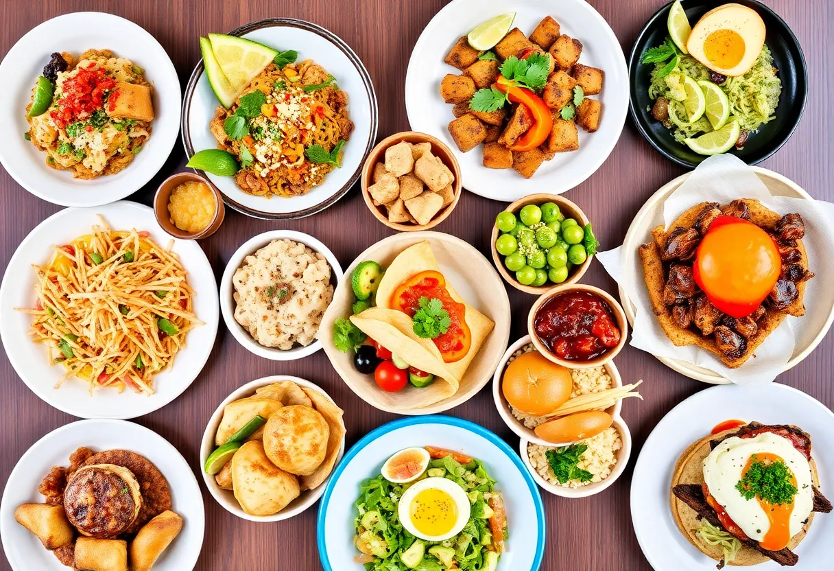 Culinary offerings from new San Diego restaurants including sushi, tacos, and brunch dishes.