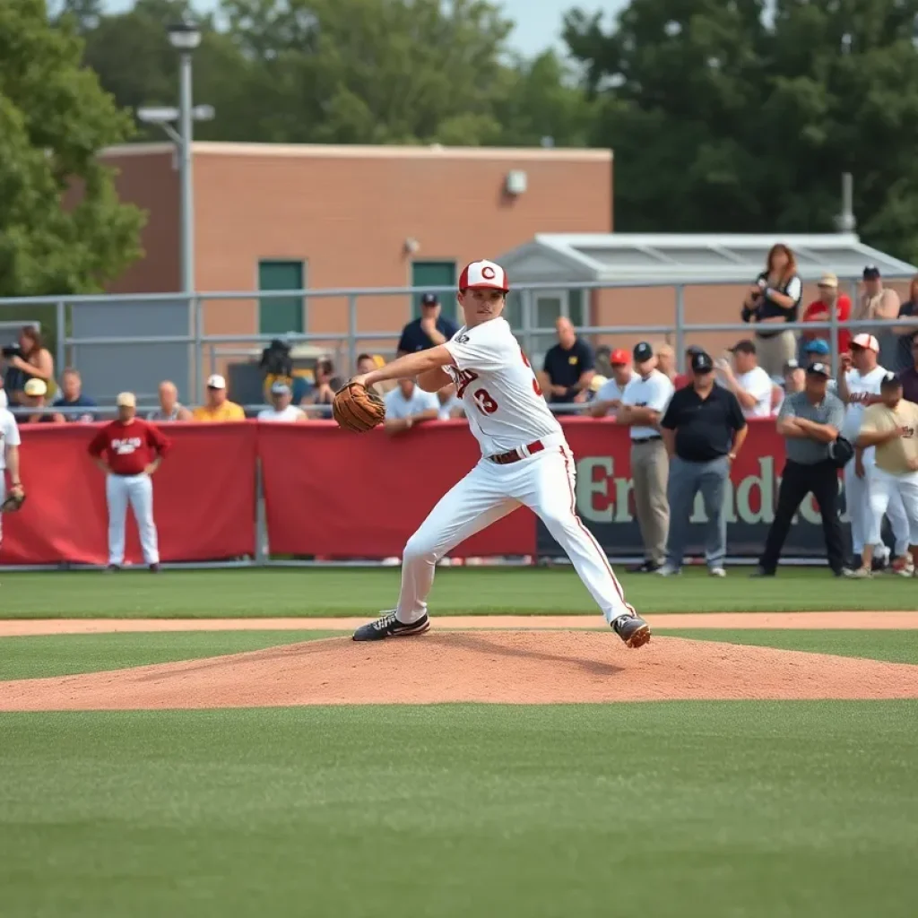 Peyton Rodgers celebrating after a successful baseball game