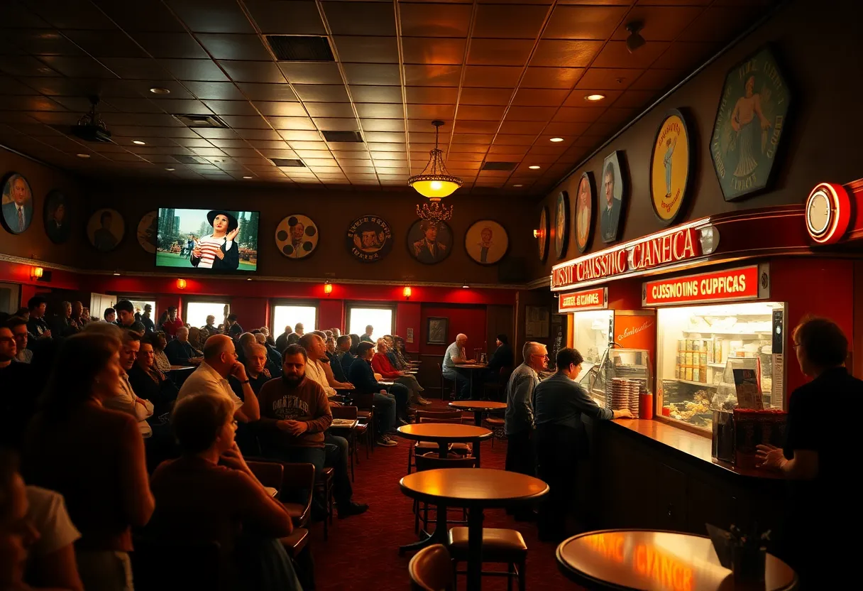 Audience enjoying classic films at Balboa Theatre in San Diego