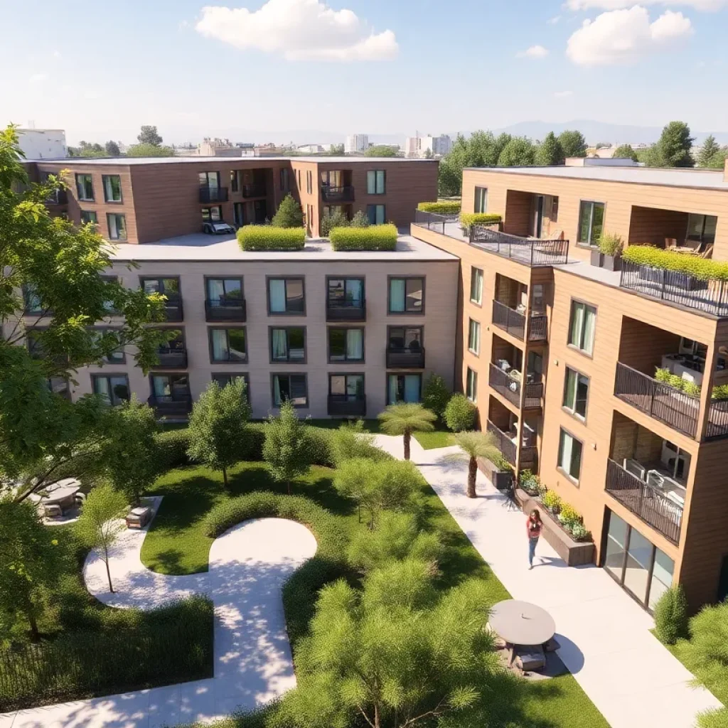 Conceptual design of an affordable housing complex in San Diego