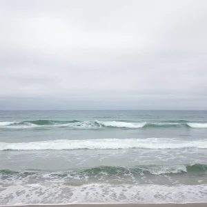 Coastal view of San Diego during cooler May Gray weather