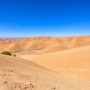 Sunny landscape in San Diego during a heatwave