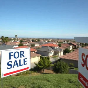 Suburban San Diego neighborhood with homes for sale