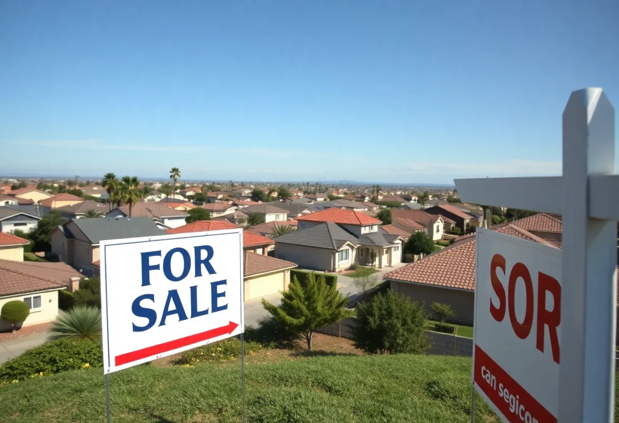 Suburban San Diego neighborhood with homes for sale