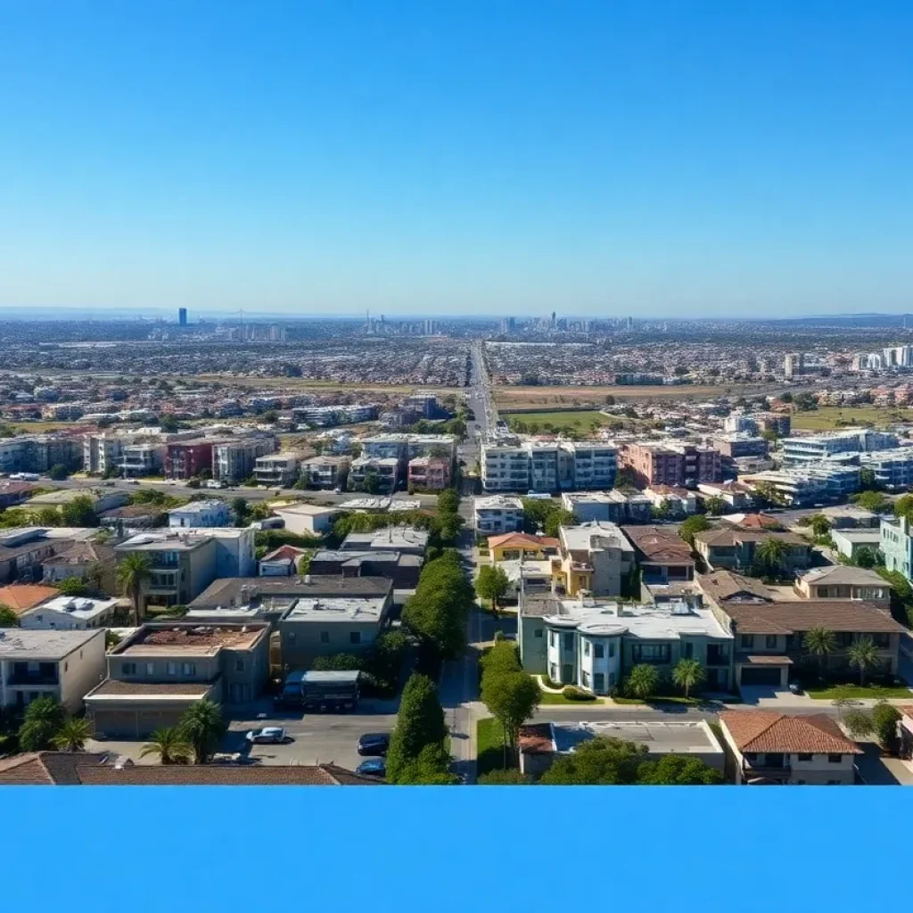 Panoramic view of the San Diego housing market