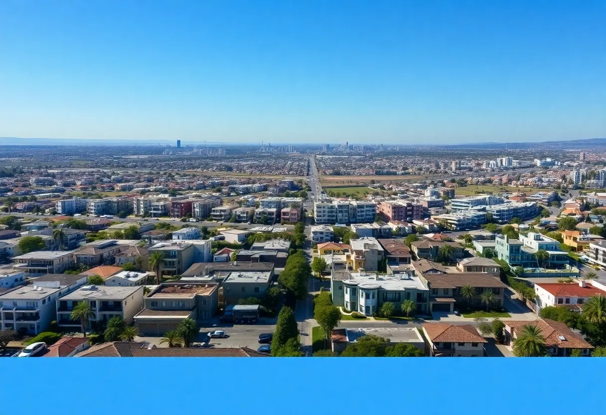 Panoramic view of the San Diego housing market