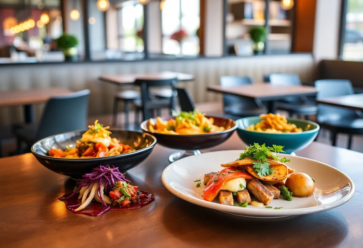 Plated dishes from Michelin recognized San Diego restaurants