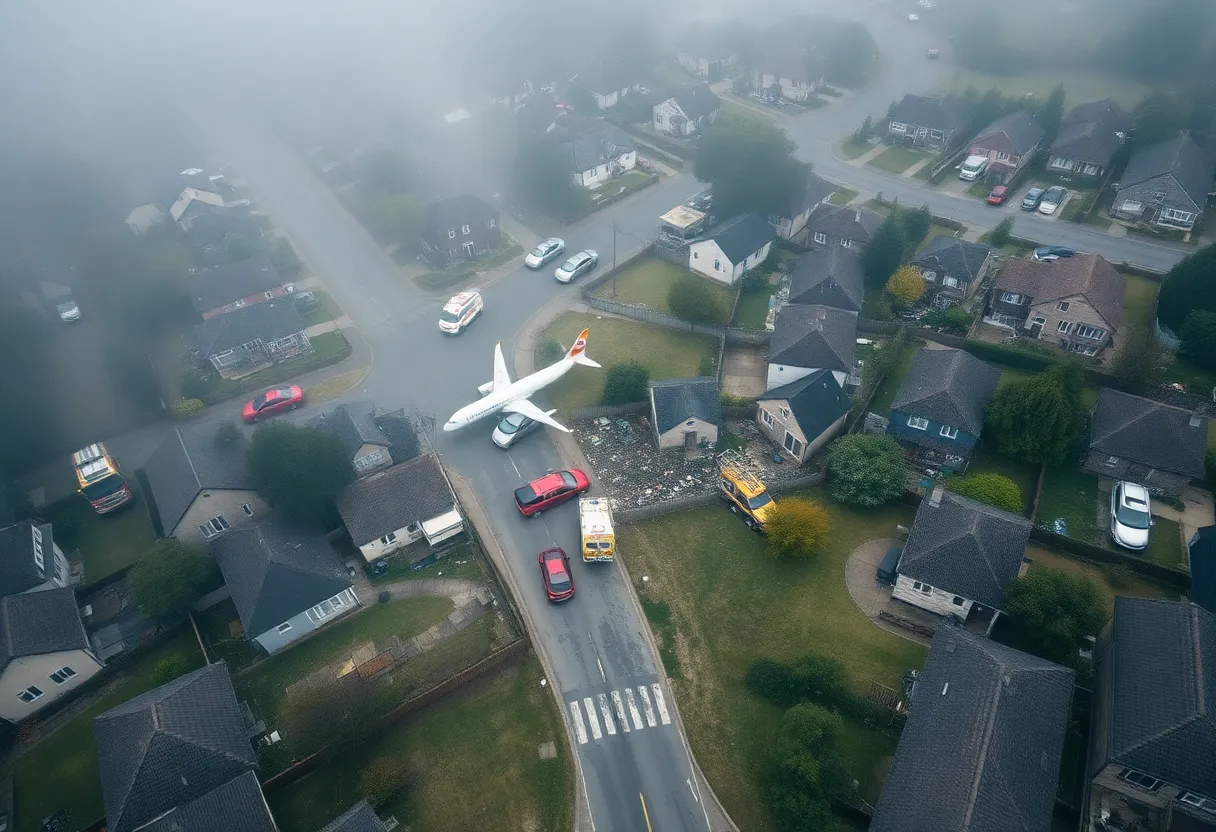 Scene of a plane crash in a San Diego neighborhood