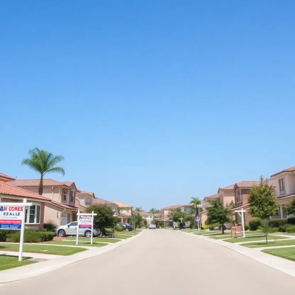 A picturesque San Diego neighborhood with homes for sale