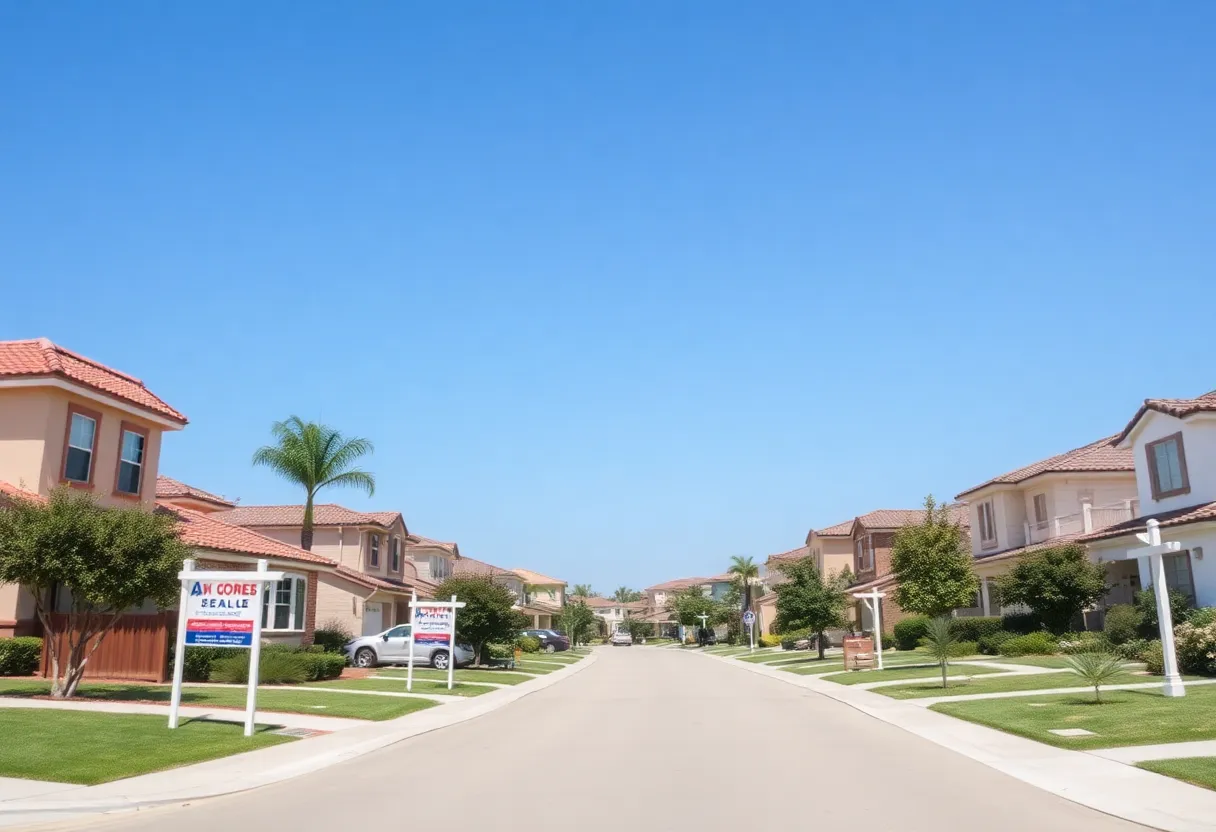 A picturesque San Diego neighborhood with homes for sale