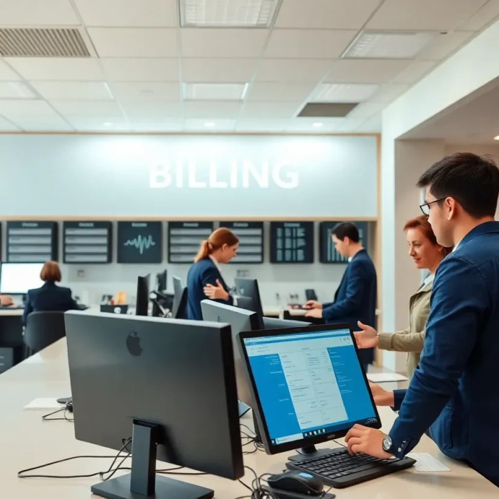 Modern billing service office in San Diego