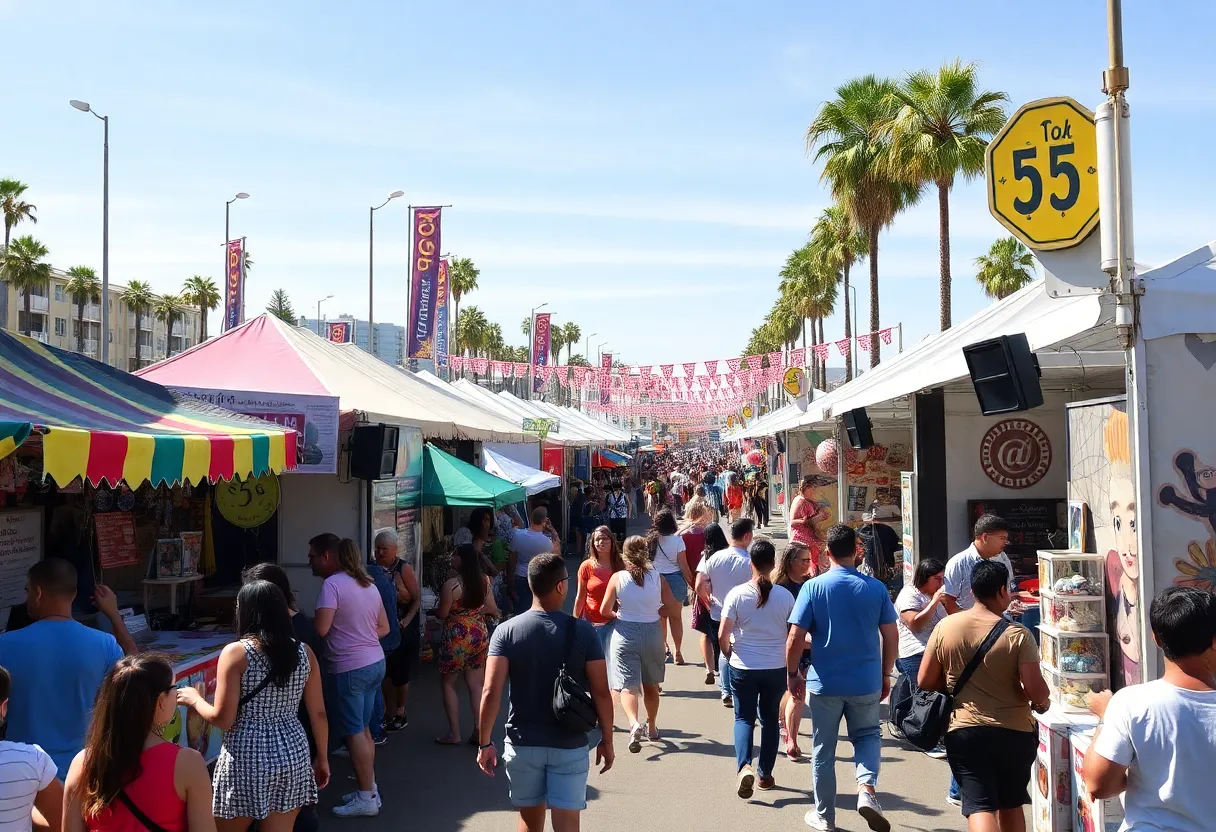 Crowd enjoying San Diego weekend events at a festival.