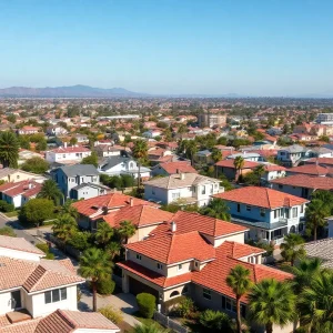 View of Southern California residential neighborhoods