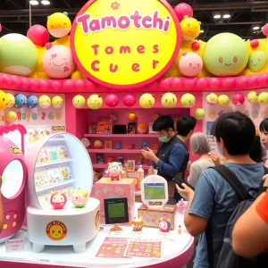 Booth showcasing the World Tamagotchi Tour at Comic-Con