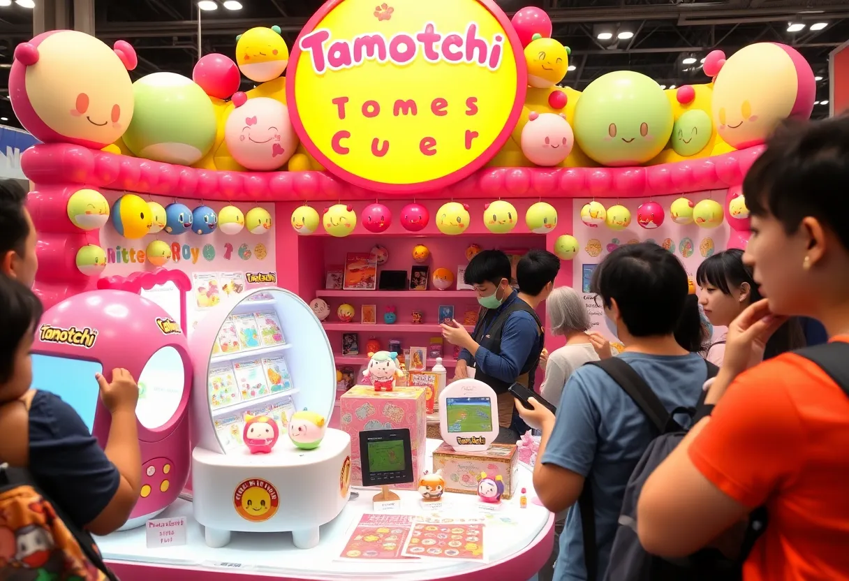 Booth showcasing the World Tamagotchi Tour at Comic-Con