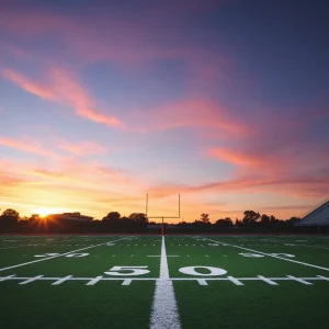 Empty football field symbolizing accountability and consent in collegiate sports