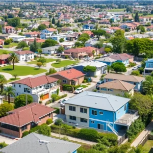 Illustration of diverse housing in San Diego reflecting equitable living.