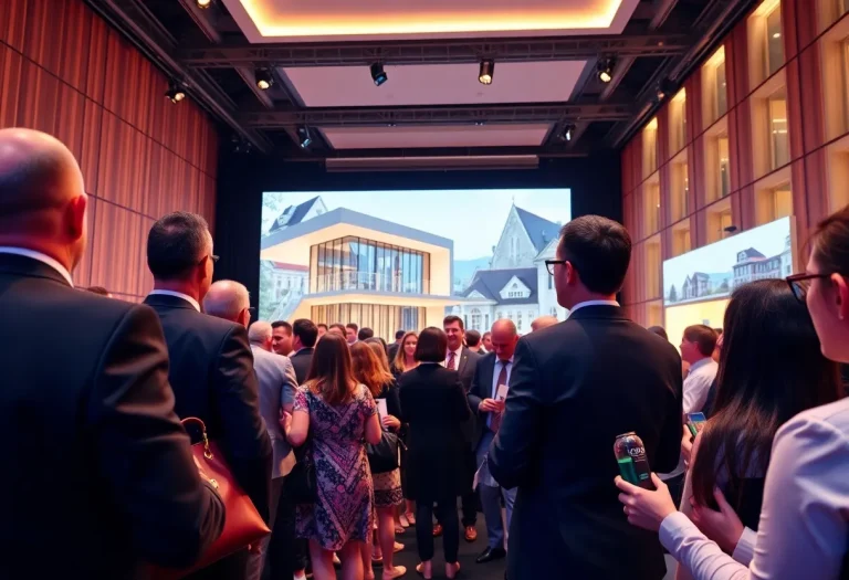 Guests celebrating at the AIA Design Awards ceremony in San Diego.