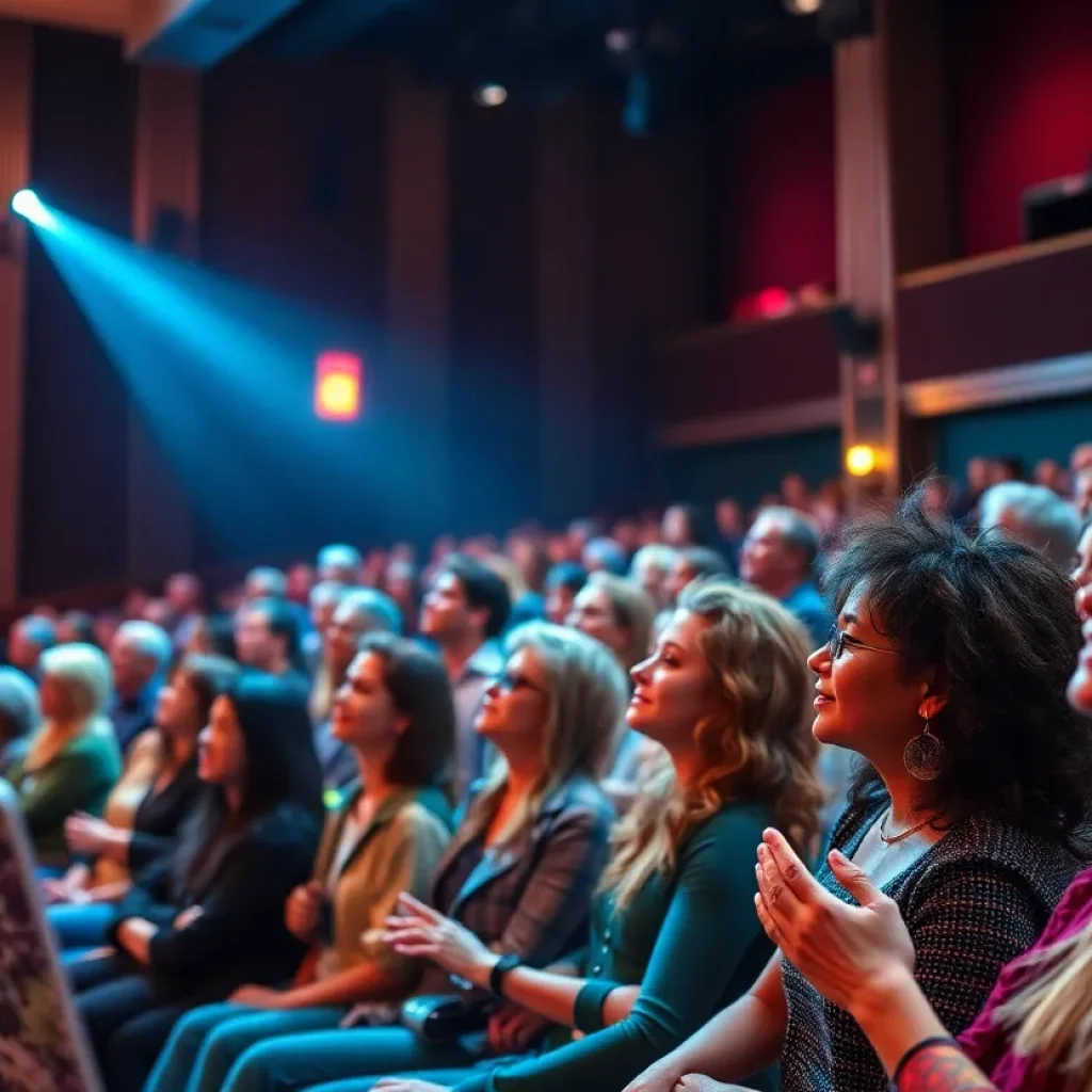 Audience enjoying a Broadway performance in San Diego