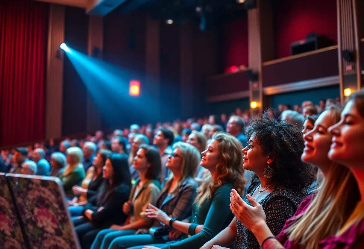 Audience enjoying a Broadway performance in San Diego