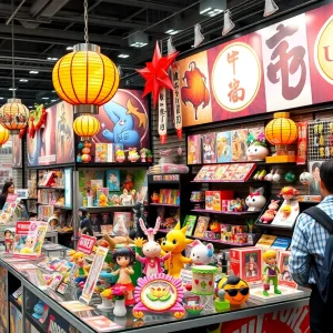 Hyperactive Monkey booth at Comic-Con with collectibles and artwork