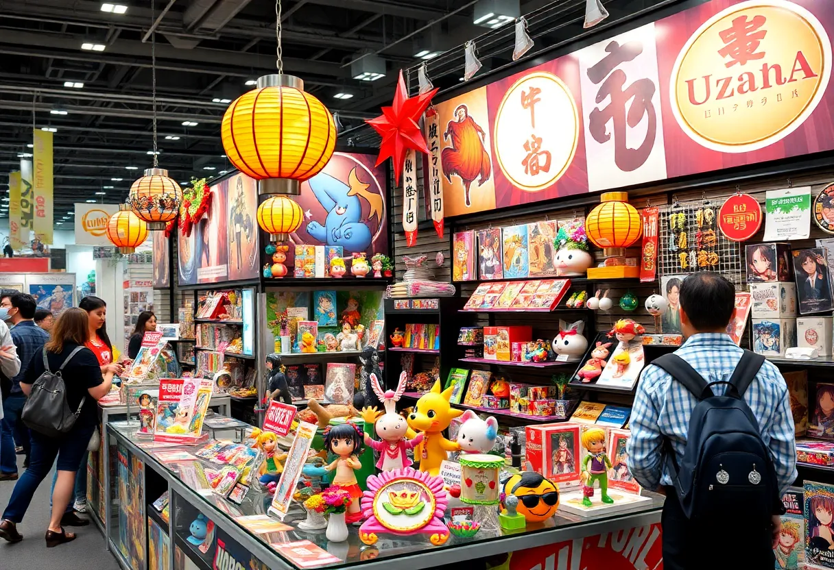 Hyperactive Monkey booth at Comic-Con with collectibles and artwork