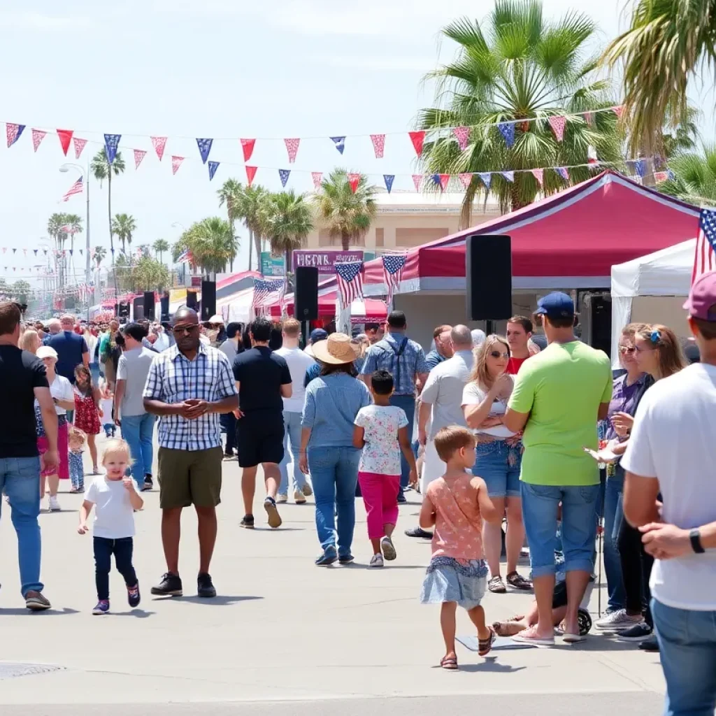 Families celebrating Independence Day in San Diego