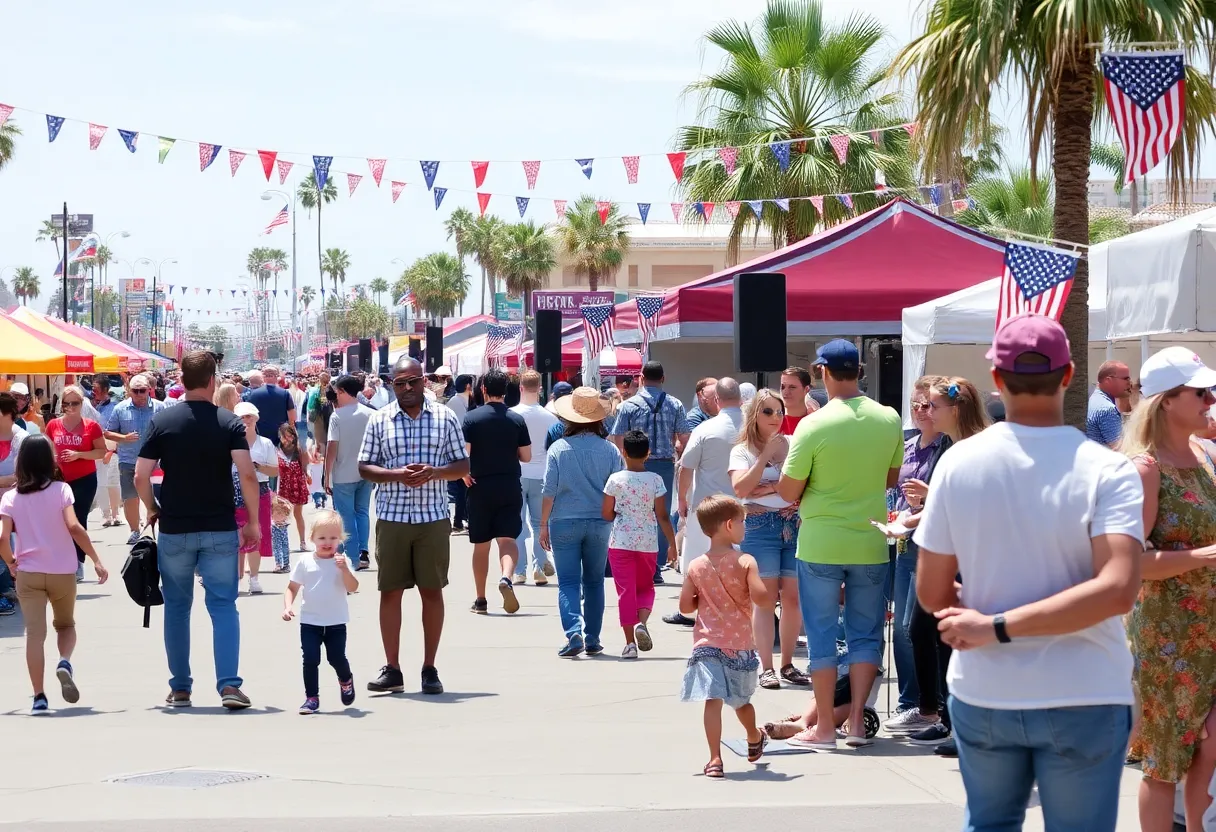 Families celebrating Independence Day in San Diego