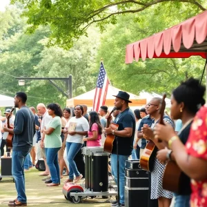 Community gathering during Juneteenth celebrations in San Diego.