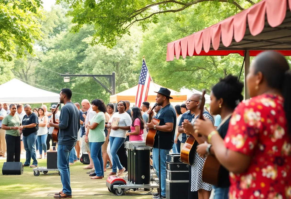 Community gathering during Juneteenth celebrations in San Diego.