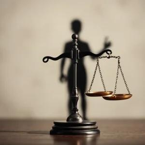 Symbolic representation of justice and accountability in the context of sex trafficking