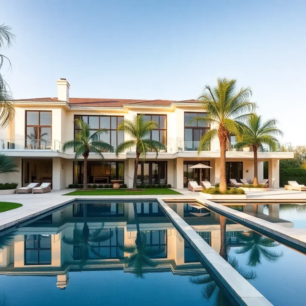 Luxurious mansion in San Diego with elegant architecture