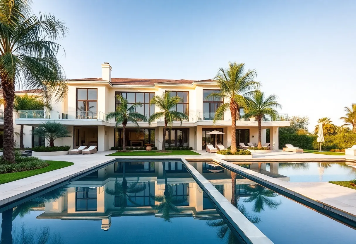 Luxurious mansion in San Diego with elegant architecture