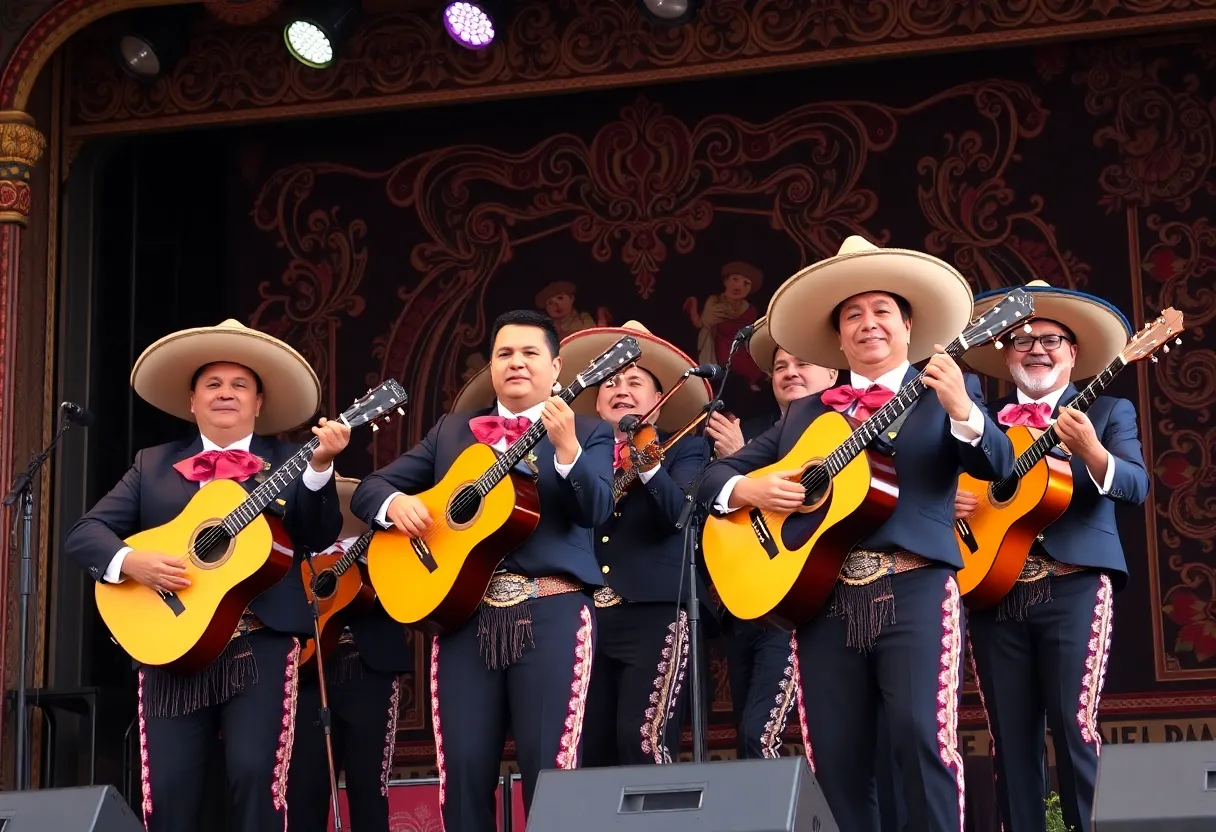 Mariachi musicians performing at San Diego State University