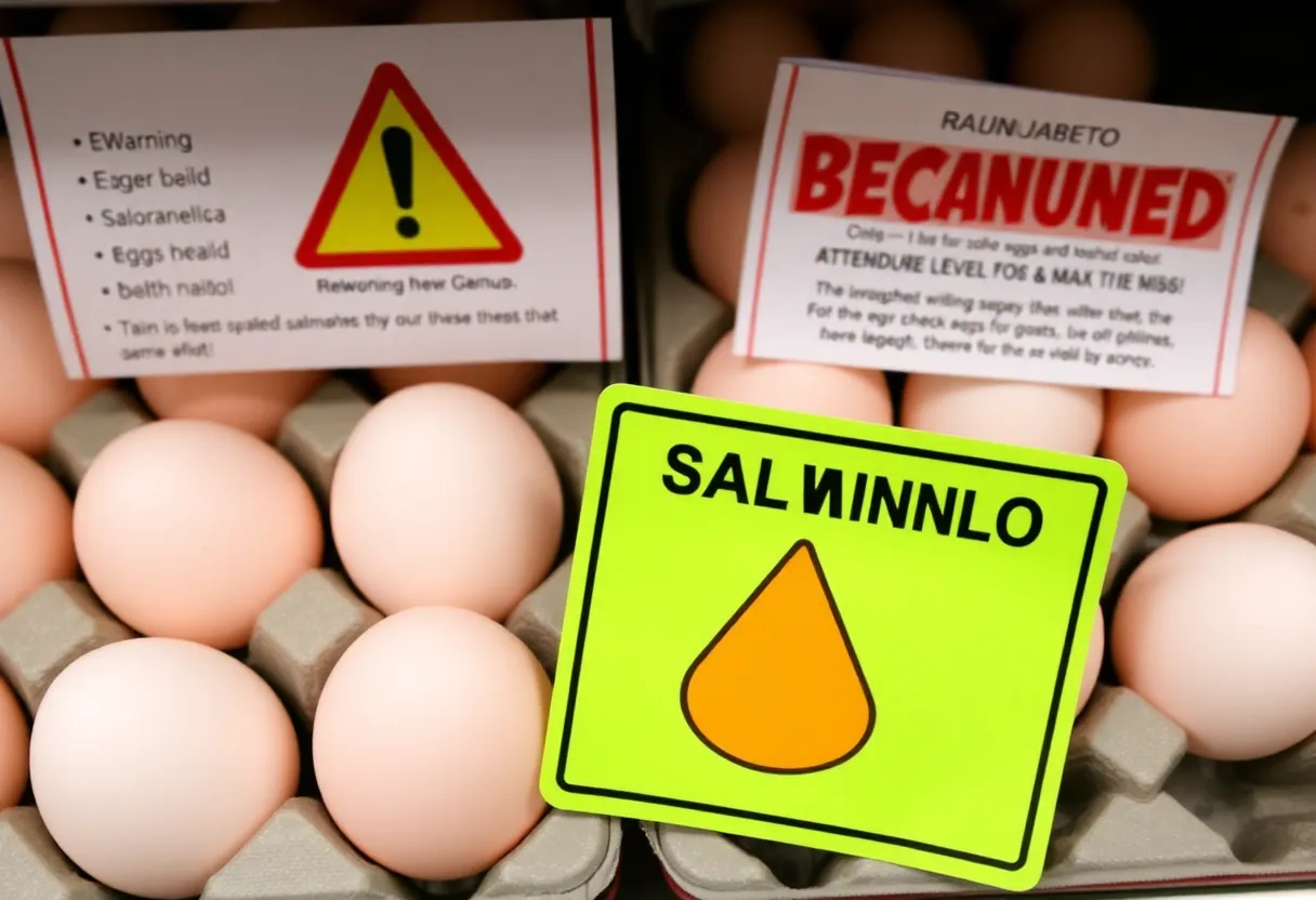 Recalled eggs due to salmonella outbreak