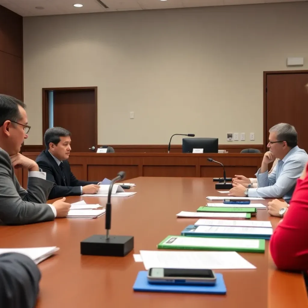 San Diego City Council members discussing ambulance fees
