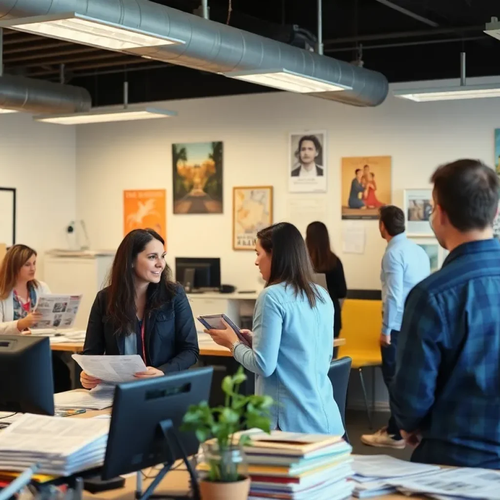 Office environment of community newspapers in San Diego