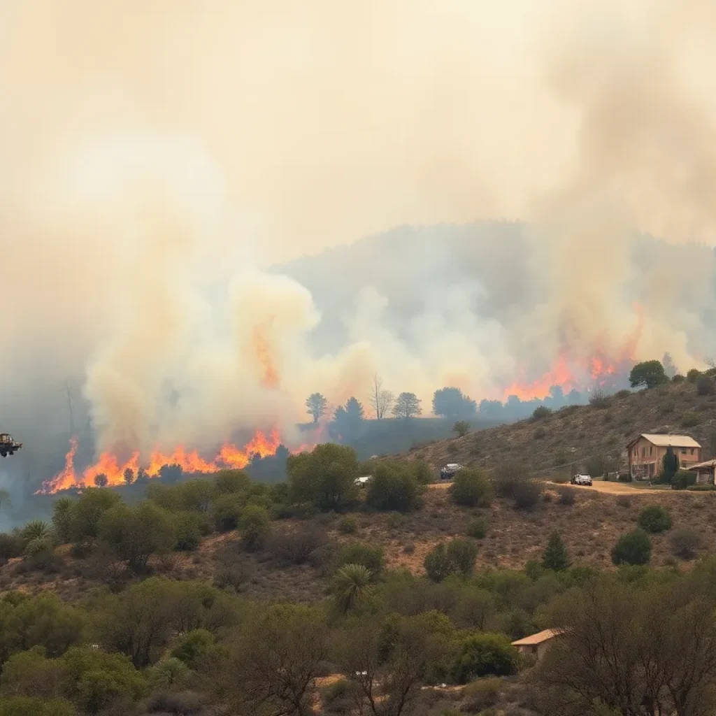 Firefighters battling brush fires in San Diego County
