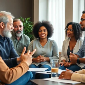 Activists discussing San Diego Democratic Party leadership