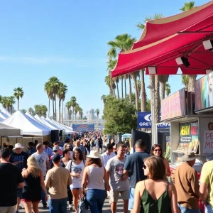 Crowd enjoying a lively festival in San Diego