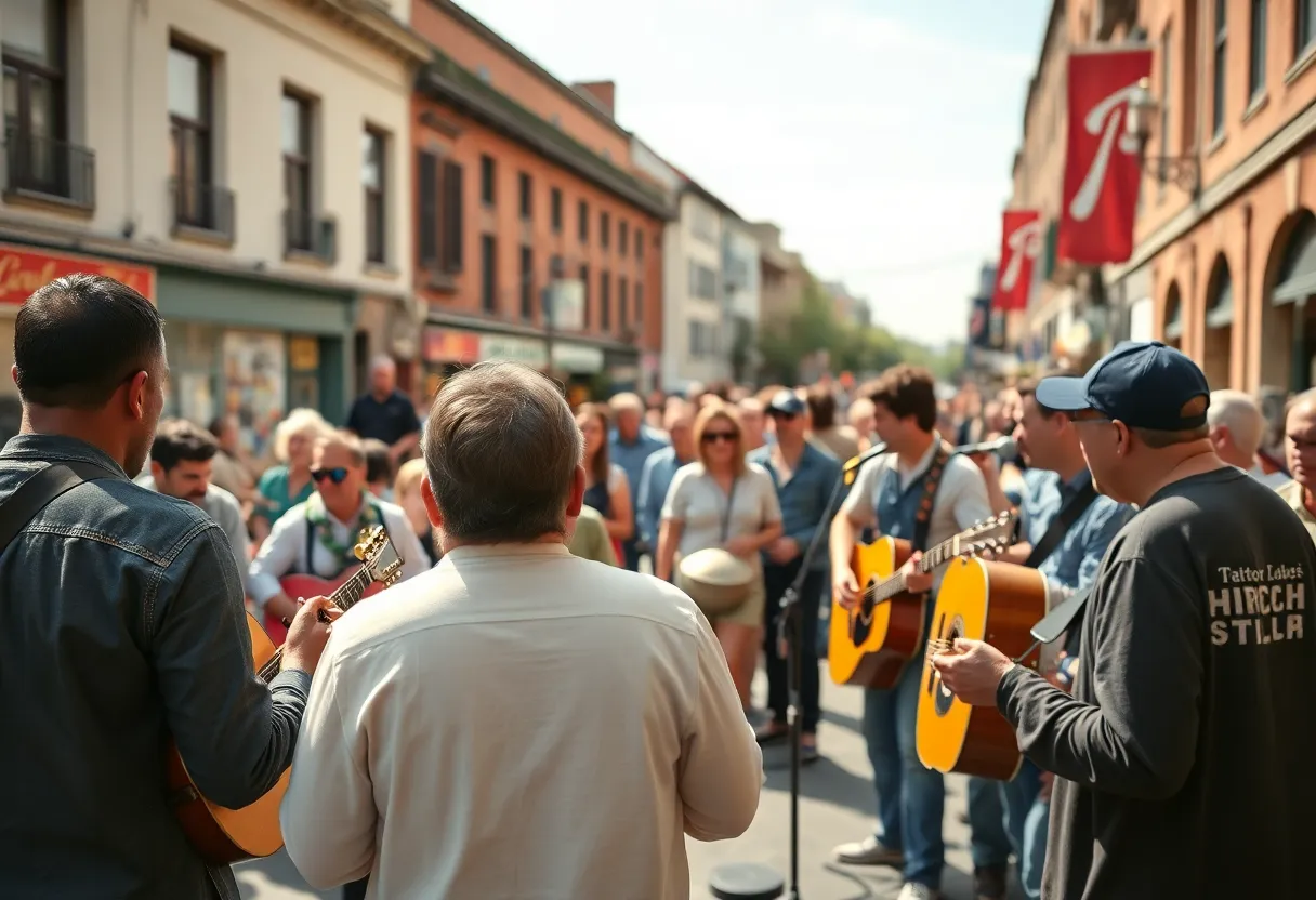 Outdoor performance by musicians in San Diego, illustrating community and resilience.