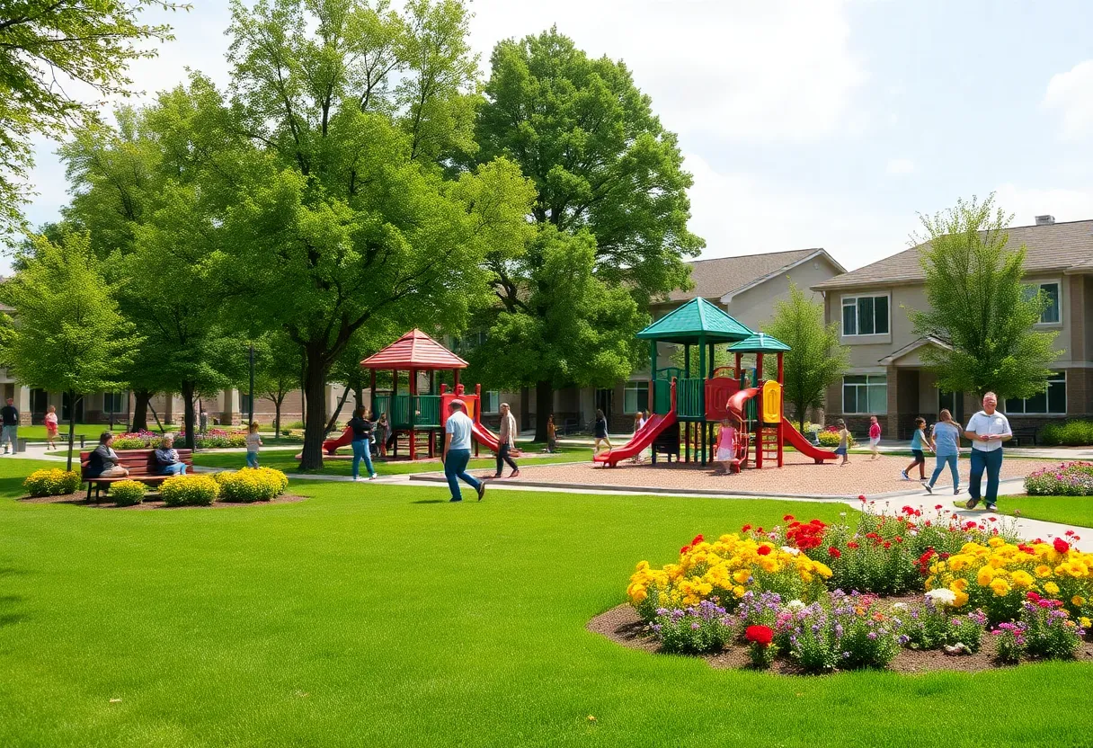 Families enjoying a renovated park in San Diego