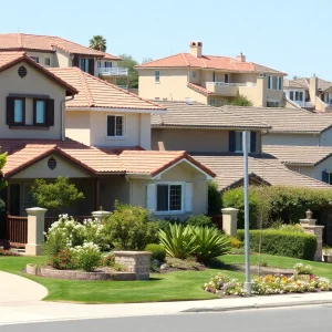 Suburban homes in San Diego under clear blue skies