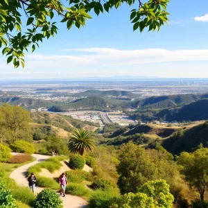 Lush greenery in San Diego urban canyons with walking trails