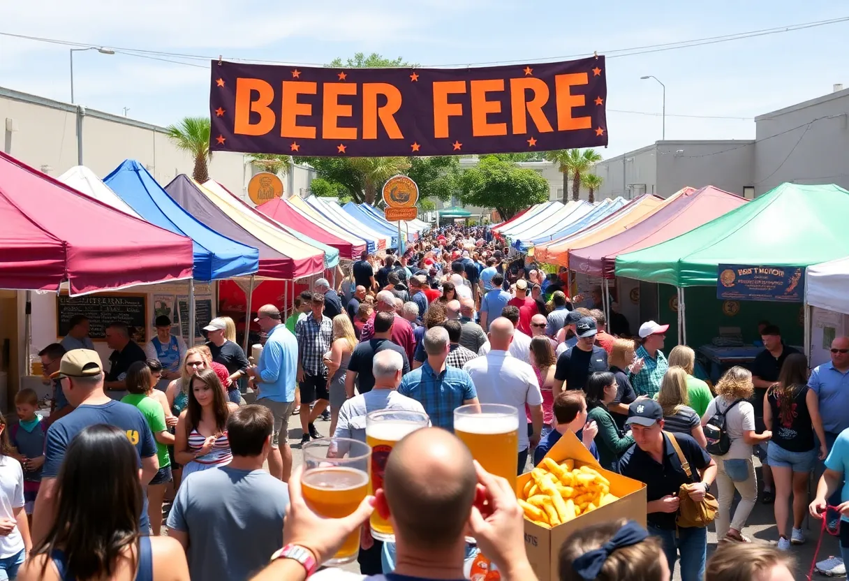 Guests enjoying craft beers at the SD Beer Weekend in Vista