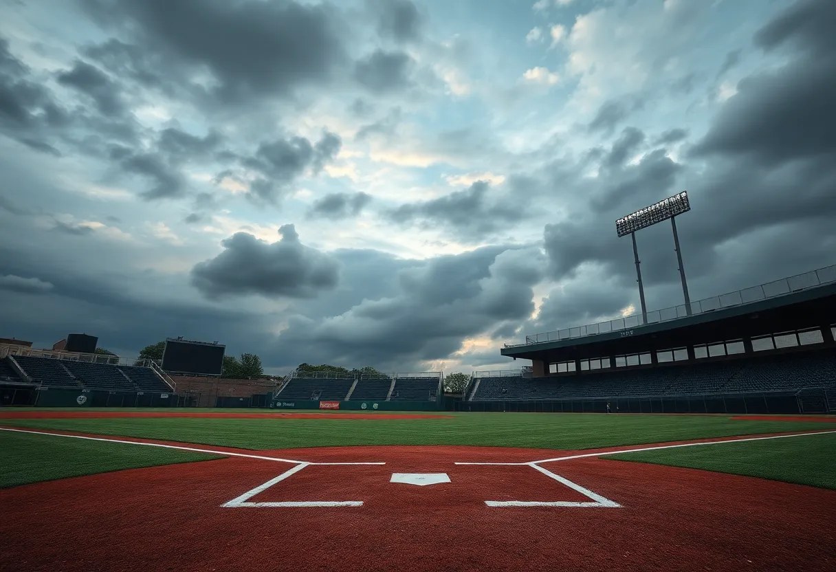 Empty baseball field at SDSU