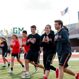 Student-athletes training at San Diego State University