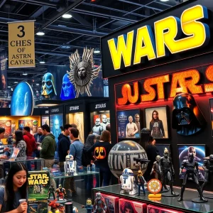 Display of exclusive Star Wars merchandise at Comic-Con